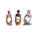 thumbnail image 3 of GROWTH TANK 3 Pièces Moderne Assis Sculpture d'Art Penseur, Figurines de Statue de Résine de Collection Coloré, 3 of 9