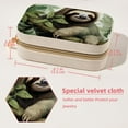 thumbnail image 5 of Sloth Velvet Earring Organizer Jewelry Box with Removable Compartment - Portable Velvet Jewelry Organizer - Gift-ready Jewelry Boxes, 5 of 7
