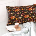 thumbnail image 4 of Kdxio Cotton Pillow Cases 16"x24" Pillowcases,Soft and Breathable Bedroom Pillow Cases-Autumn Hedgehog and Fox Cute-No Pillow Core, 4 of 5