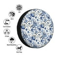 thumbnail image 4 of Wukai Blue Paisley Print Spare Tire Cover for RV Trailer,Waterproof PVC Faux Leather Wheel Cover Fit for Truck,Trailer,RV,SUV,Camper and Most Vehicle-14 inch, 4 of 6