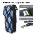 thumbnail image 2 of Cross-Body Bag Flip Phone Bag 7.6inx4.9in Durable Waterproof Pu Leather Small Size But Spacious Magnet Button Argyle Plaid Doderblue_1, 2 of 5