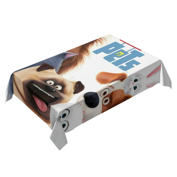 The Secret Life of Pets-theme square tablecloth has an iconic print, fits most tables, and is easy to care for perfect gifts for fans friends and family，55" x 71"（140*180cm）