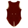 thumbnail image 4 of YiZYiF Enfants Garçons Médiéval Renaissance Gothique Gilet Gilet Halloween Vintage Steampunk Victorien Costume Rouge 6, 4 of 6
