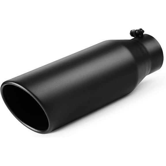 A-KARCK Exhaust Tip 4" Inlet, Black Tailpipe Tip 4" Inlet 6" Outlet 18" Long