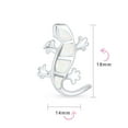 thumbnail image 4 of Bling Jewelry Womens Iridescent Opal Inlay Gecko Lizard Stud Earrings Sterling Silver Birthstone, 4 of 4