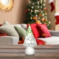 thumbnail image 4 of Christmas Trees with Lights,Figurine Glass Artificial Christmas Tree with Lights,Holiday Decoration for Desktop Window Indoor Displays Festival Party,Green,B, 4 of 6