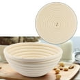 thumbnail image 1 of Round Shape Handmade Bread Basket Craft Rattan Basket Bread Basket Baking Tool(16*16*6cm), 1 of 9