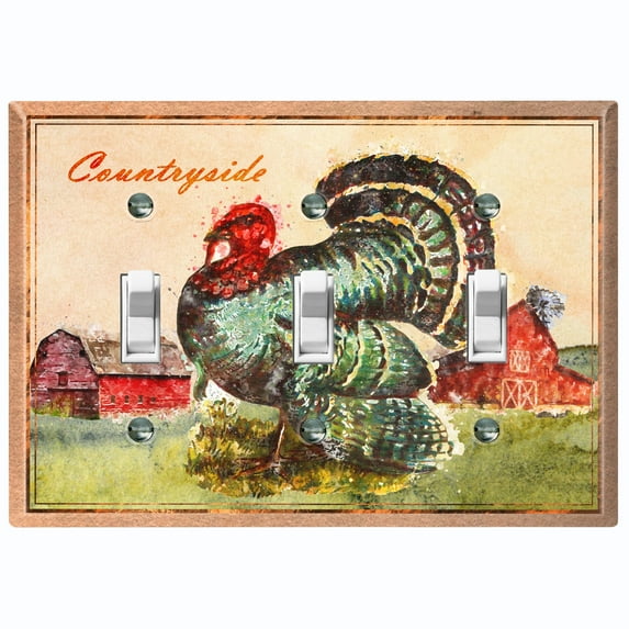Metal Light Switch Plate Cover Countryside Sheep Animal Farm ANM009