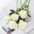 thumbnail image 3 of Ramo de rosas de seda Veryhome con flores artificiales, 10 unidades, color blanco, 3 of 7