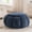 Blue, variant on Hobooment 34" Oversized Round Teddy Ottoman Plush Upholstered Cocktail Ottoman Foot Rest Combo Soft Faux Fur Round Ottoman for Living Room Bedroom, Green