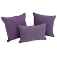 thumbnail image 1 of Double-corded Solid Twill Throw Pillows with Inserts (Set of 3), Grape, 1 of 1