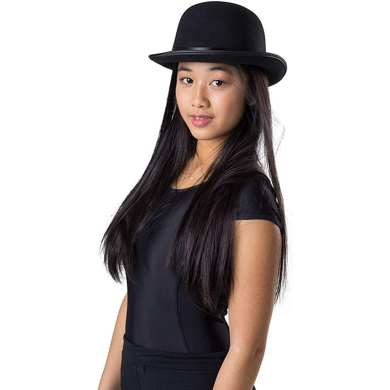 Dress Up America Derby Hat Derby Bowler Hat Black Bowler Hat