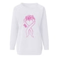 thumbnail image 4 of Wowcloth Women's Breast Cancer Ribbon Print Crew Neck Relaxed Fit Pullover Sweatshirt - No Hood Design for Casual Everyday Wear, 4 of 6