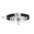 thumbnail image 2 of Inspirational Religious Bracelets-Cross Scripture Bracelet For Men Women, 2 of 2