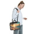 thumbnail image 6 of Lsque Tropical Sunset Beach Scene Pattern Laptop Bag – Portable & Slim Single-Shoulder Computer Case with Adjustable Strap, Protective, Lightweight for 13”/14”/15.6” Laptops, 6 of 8