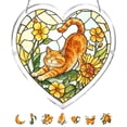 thumbnail image 1 of Rompecabezas de acrílico en forma de corazón con 94 piezas, decoración colgante para jardín y porche exterior, adorno transparente resistente a la intemperie, 19 cm., 1 of 9