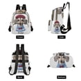 thumbnail image 4 of FORMRS Mini Backpack Purse for Women Quilted Travel Daypack Casual Shoulder Bag, Gray Cute Dog Artist, 4 of 7