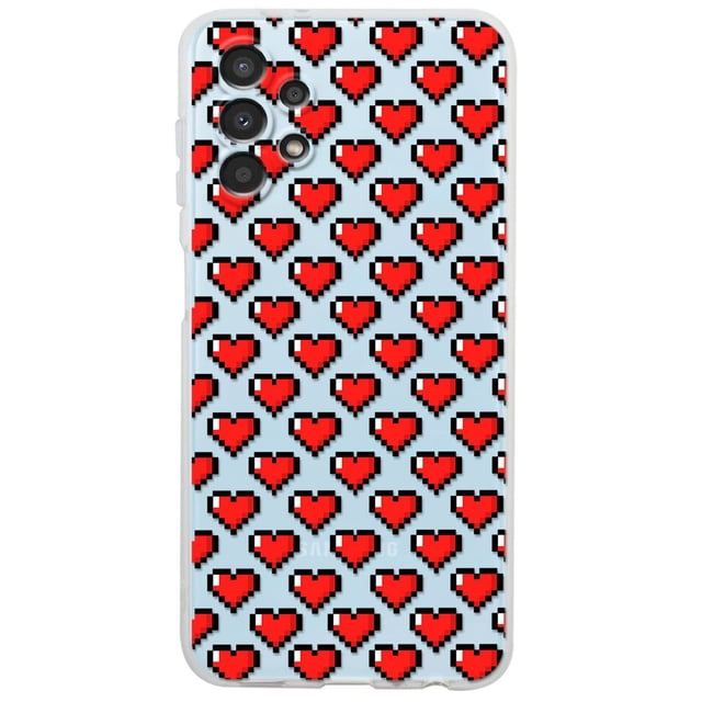 Funda para Galaxy A13 InstaCase Corazones Pixel Protector Antigolpes