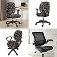 thumbnail image 2 of FKELYI 4 Pcs Set Office Chair Slipcover Anti-Dust Swivel Boss Chair Protector Covers Gradient Butterfly Print Soft Breathable Armchair Cover for Home Office Decoration, 2 of 7