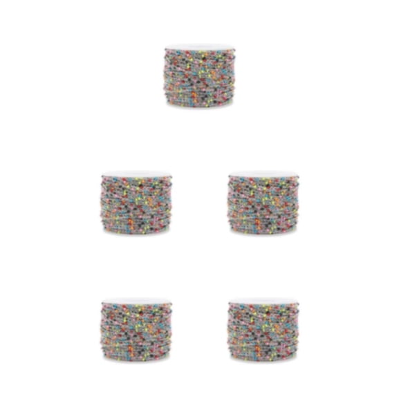 fastboy Chaîne pour Fabrication de Bijoux Robuste en Acier Inoxydable Perles d'Émail Colorées Perles d'Émail Colorées Chaîne en Vrac pour Bijoux Acier+couleur 5 Ensembles