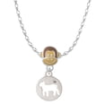 thumbnail image 1 of Delight Jewelry Silvertone Lamb Silhouette Mia Monkey Charm Necklace, 1 of 4