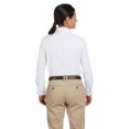 thumbnail image 2 of The Harriton Ladies Long Sleeve Oxford Shirt with Stain-Release - WHITE - L, 2 of 2