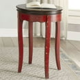 thumbnail image 5 of Bowery Hill Vintage styled Wood Round End Table in Red Finish, 5 of 5