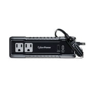 CyberPower M175XUC - 175W Black Power Inverter with 2 AC Outlets, 1 USB-C & 1 USB-A Port, 2.5 ft Cord