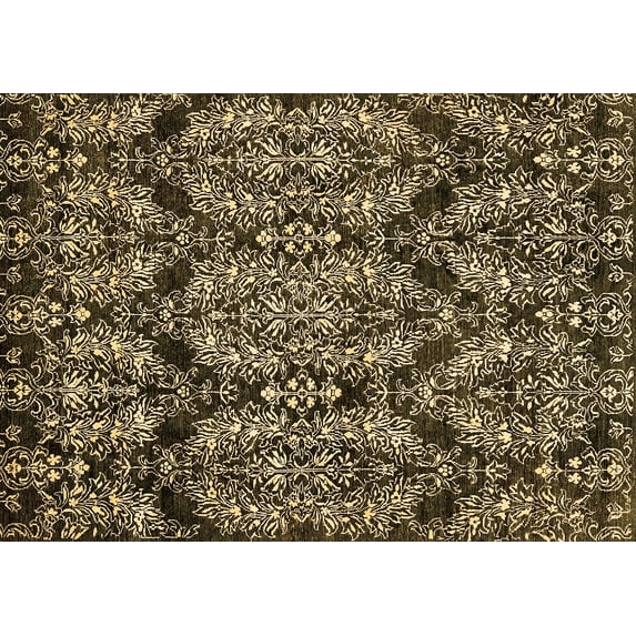 Ahgly Company Indoor Rectangle Abstract Brown Modern Area Rugs, 2' x 3'