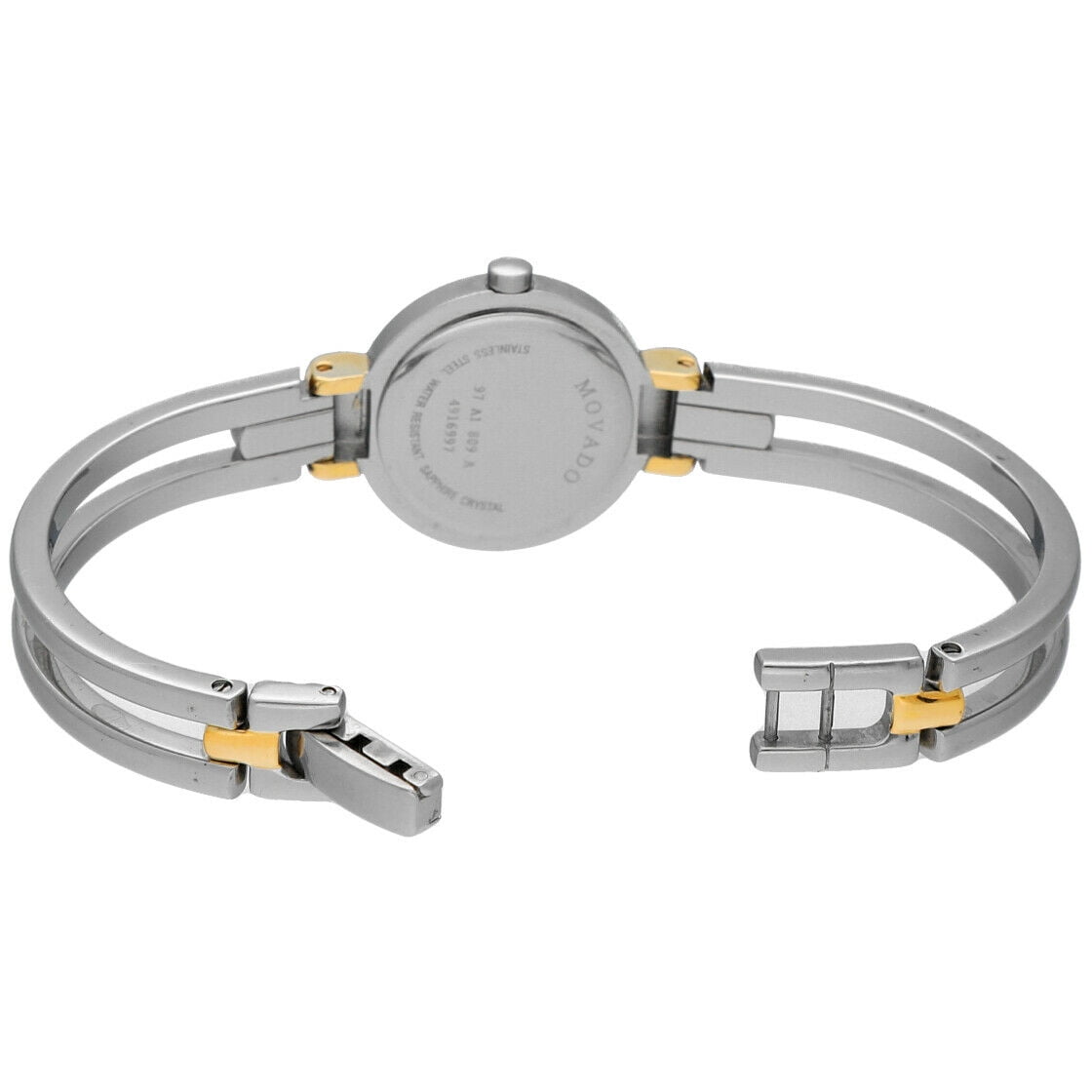 Movado 97 A1 809 A Two Tone Stainless Steel Bangle Swiss Quartz Ladie s Watch