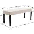 AEFRGHS Farmhouse Linen Upholstered Dining Bench 45" Long Dining Room