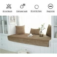 thumbnail image 6 of Thick Plush Bay Window Mat Non-Slip Crystal Velvet Bay Window Cushion Pad, Modern Windowsill Bench Seat Cushion for Indoor Tatami Sofa Decor Home Bedroom Living Room, 6 of 13