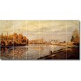 thumbnail image 1 of Ceramic Tile Mural-Claude Monet Country Painting 101. 36" w x 18" h using (18) 6 x 6 ceramic tiles, 1 of 3
