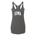 thumbnail image 2 of Wild Bobby State of Iowa College Style Women Tri-Blend Racerback Tank Top, 2 of 6