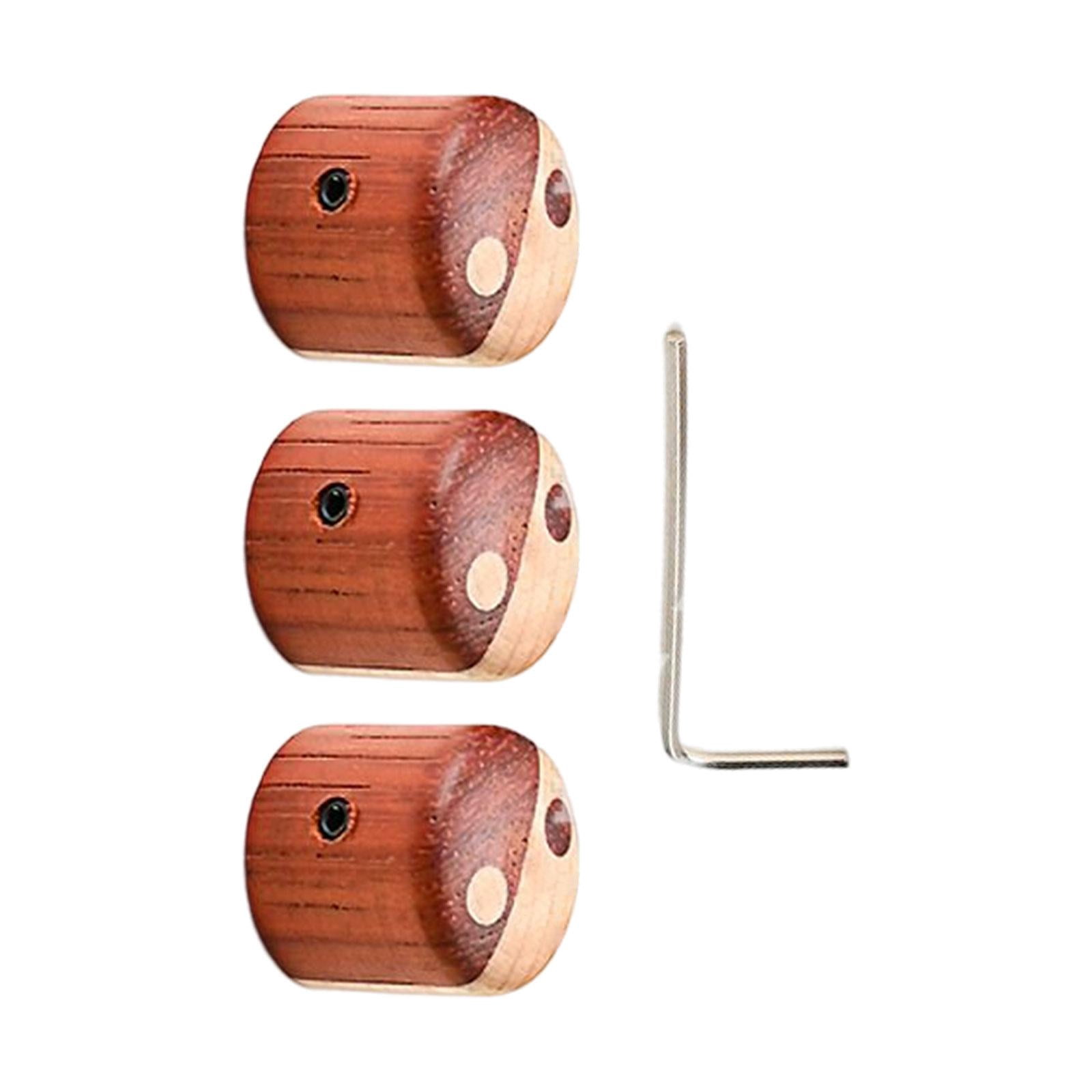 LeeQinersw #3x Wooden Bass Speed Controls with Screwdriver Volume Timbre Knobs for everyday B