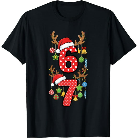 Funny 67 Six Seven Christmas Teens Xmas 6 7 T-Shirt TShirt