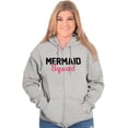 thumbnail image 3 of Mermaid Squad Bachelorette Birthday Womens Plus Size Graphic Zipper Hoodie Brisco Brands 4X, 3 of 5