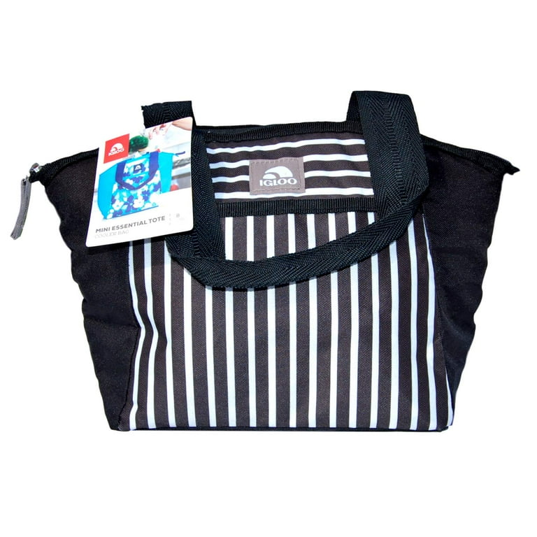 Igloo Lunch Bag Essential Tote Cooler Bag Paneled Stripes NEW