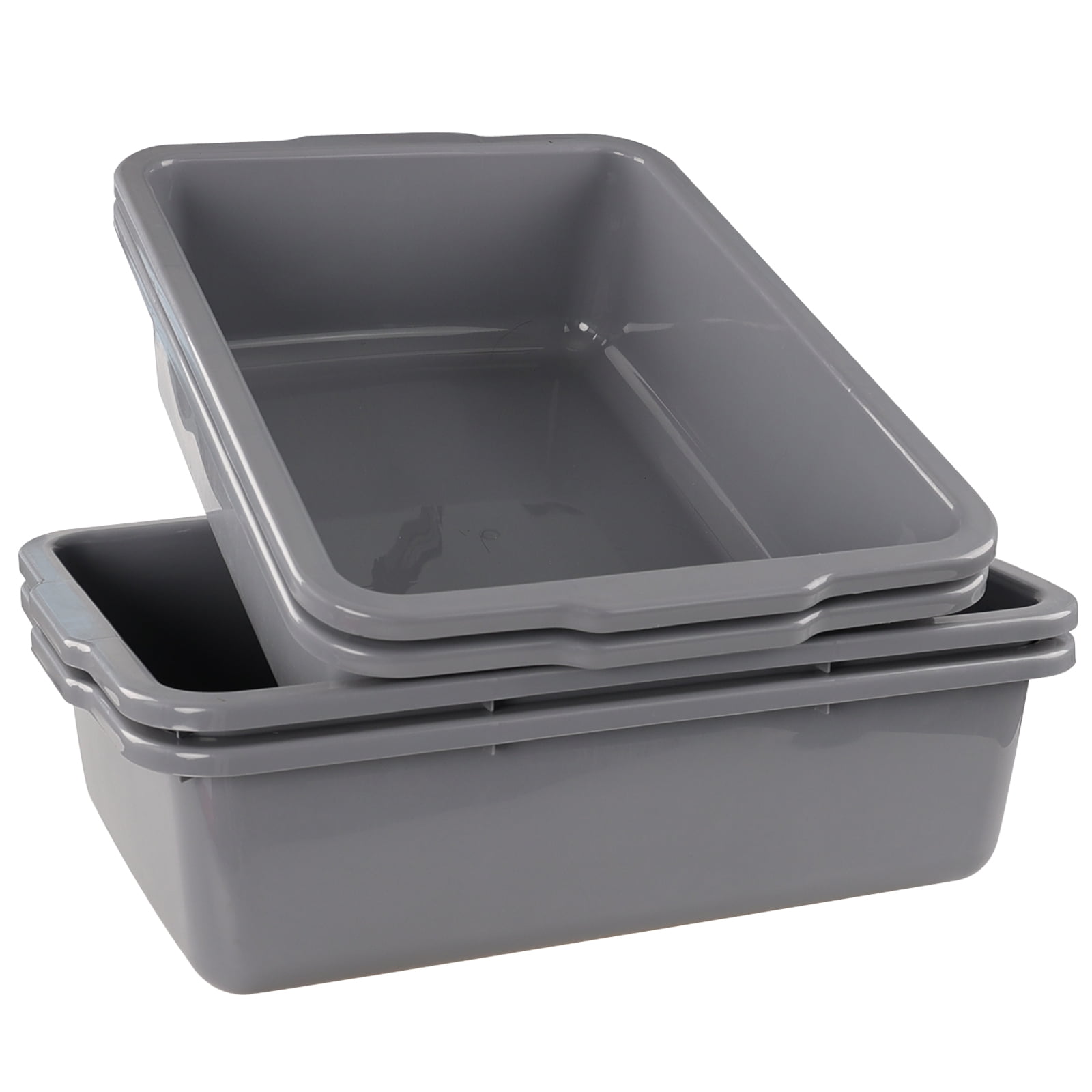 Jekiyo 32 L Gray Plastic Commercial Bus Tubs, Large Bus Box Tub