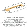 thumbnail image 4 of Amerock Versa 6-5/16 inch (160mm) Center-to-Center Champagne Bronze Cabinet Pull, 10 Pack, 4 of 5