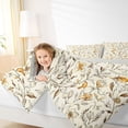 thumbnail image 3 of Erosebridal Gold Floral Queen Comforter Set, Chic Bird Bedding Comforter Set for Girls, Gray Reversible, 3pcs, 3 of 6