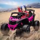 thumbnail image 1 of Coche eléctrico infantil UTV Can-Am con control remoto - Asiento grandeza tamaño - Luces LED - Suspensión de resorte - Música - 12V - Para niños y niñas - Vehículo de juguete biplaza - Color rose Red, 1 of 7