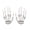 B, variant on Plastic Skeleton Hand Ornament – Ghost Hand Claw Prop with Floral Pendant for Spook House Party Decoration