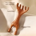 thumbnail image 6 of Soumake Sandalwood Head Massage Comb Gua Sha Tool Back Scratcher Handheld Wide-Tooth Comb for Curly Hair Scalp Massager for Stress Relief, 6 of 8