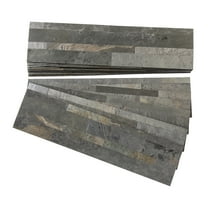Aspect Peel and Stick Stone Overlay Kitchen Backsplash - Iron Slate(Approx. 15 sq ft Kit)