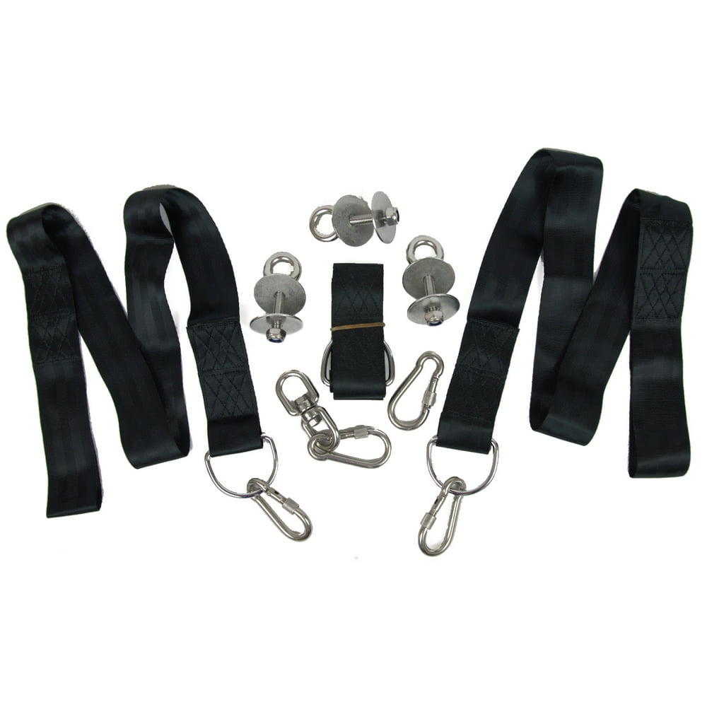 Tree Swing Kit Eye Bolts and Nuts, bed Straps, Screw Lock