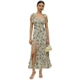 thumbnail image 1 of Vestido de mujer, tirantes con cordones y abertura en el pecho, vestido floral, nueva moda de primavera y verano, 1 of 6
