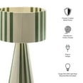 thumbnail image 2 of Gia Handwoven Cotton Thread Striped or Plain Table Lamp in Basil Green, 2 of 10