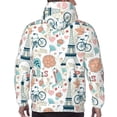 thumbnail image 7 of Uemuo Eiffel Tower Pattern Men's Hoodie - Casual Pullover Hoodie with Kangaroo Pocket, Stylish Hooded Sweatshirt for Everyday Wear-XX-Large, 7 of 7