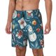 thumbnail image 1 of Balery Christmas Snowman Gift Bañador para hombre, shorts de playa de secado rápido con entrepierna y forro de compresión-XX-Large, 1 of 6